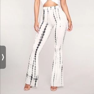 Fashion Nova Jazmin Flare Tie Dye Pants